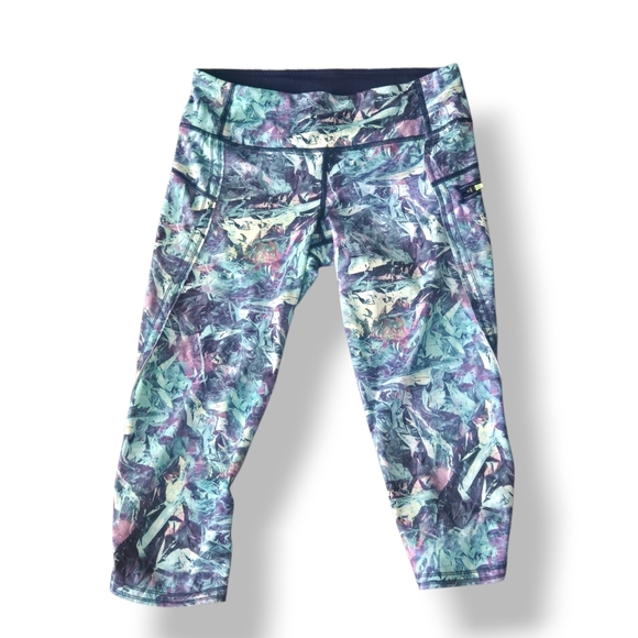 lululemon athletica Pants - Lululemon Run: Inspire Crop II *All Full-On Luxtreme Iridescent Multi Size 6